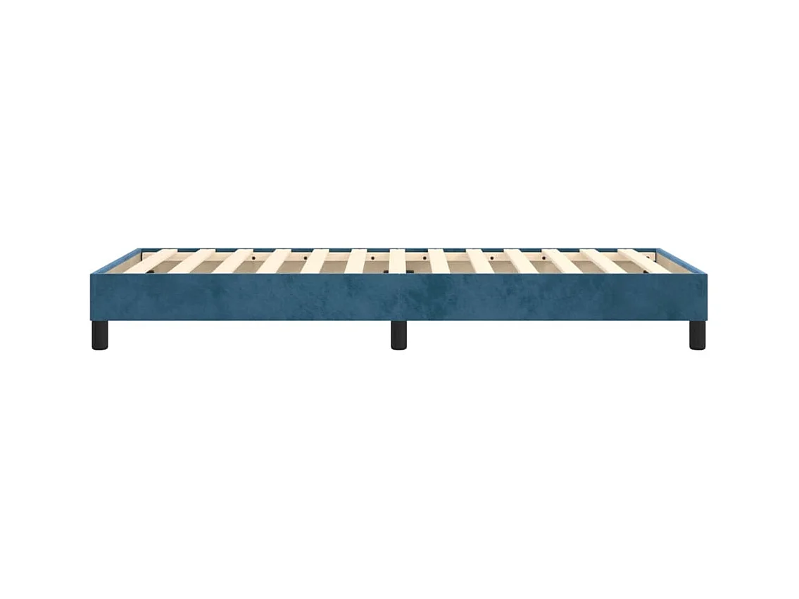 Lit simple | Lit adulte, enfant | Cadre de lit bleu foncé 90x200 cm velours