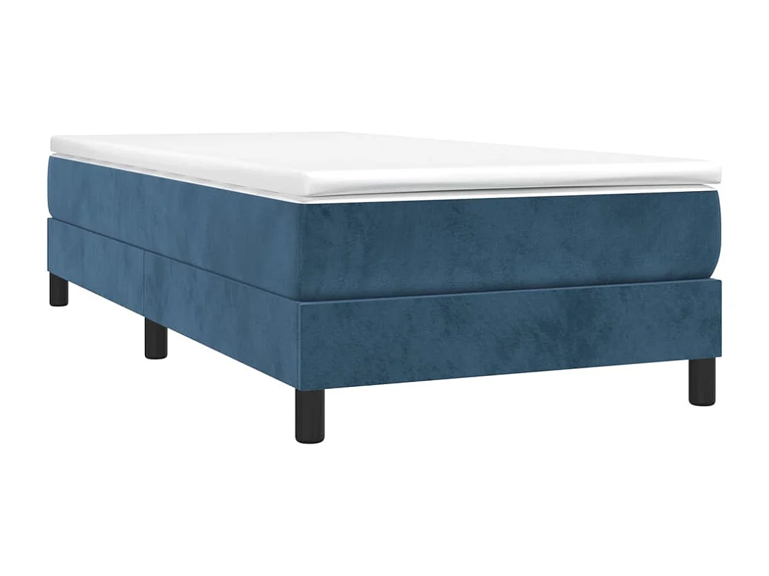 Lit simple | Lit adulte, enfant | Cadre de lit bleu foncé 90x200 cm velours