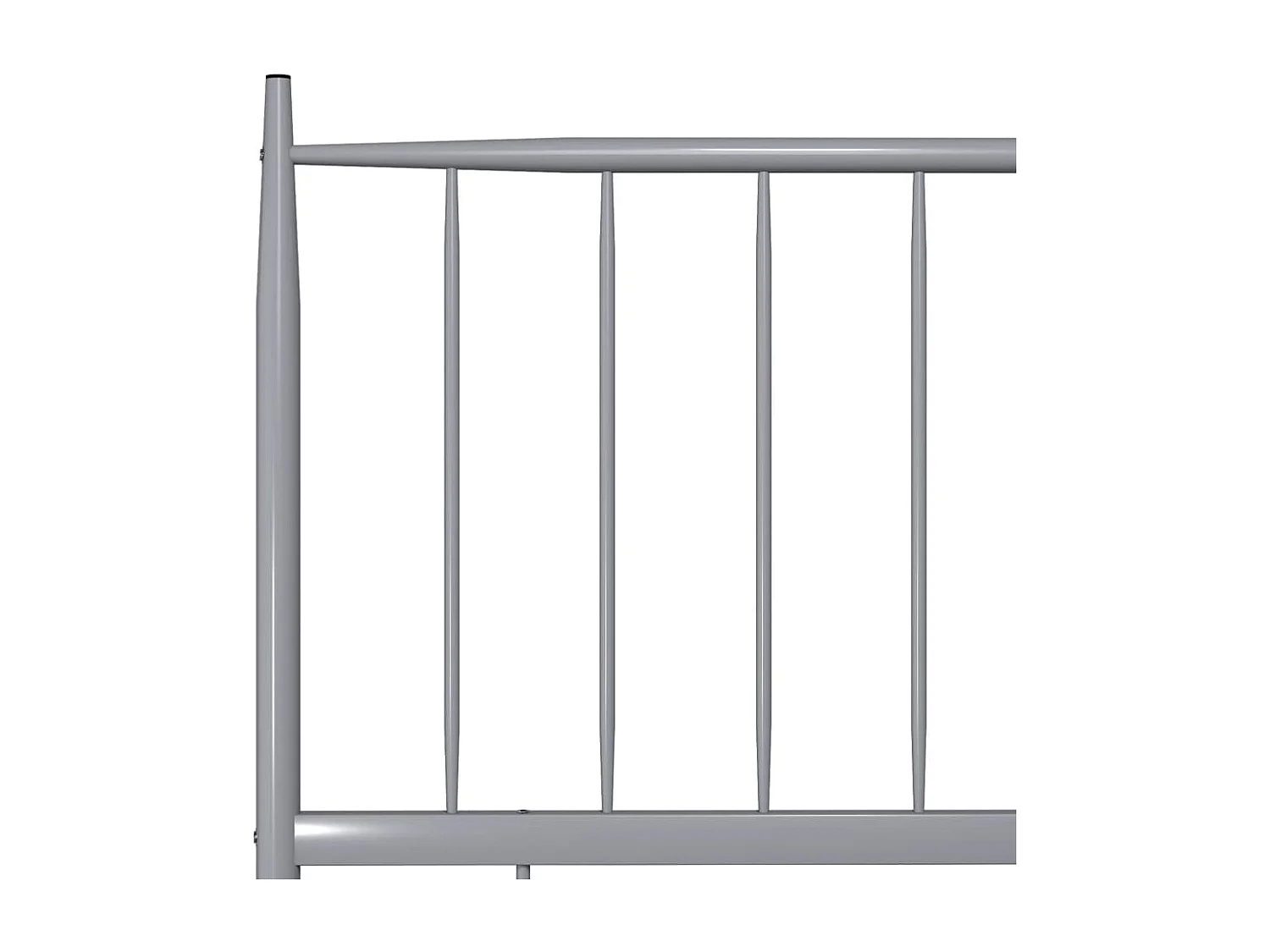 Lit simple | Lit adulte, enfant | Cadre de lit gris métal 100x200 cm