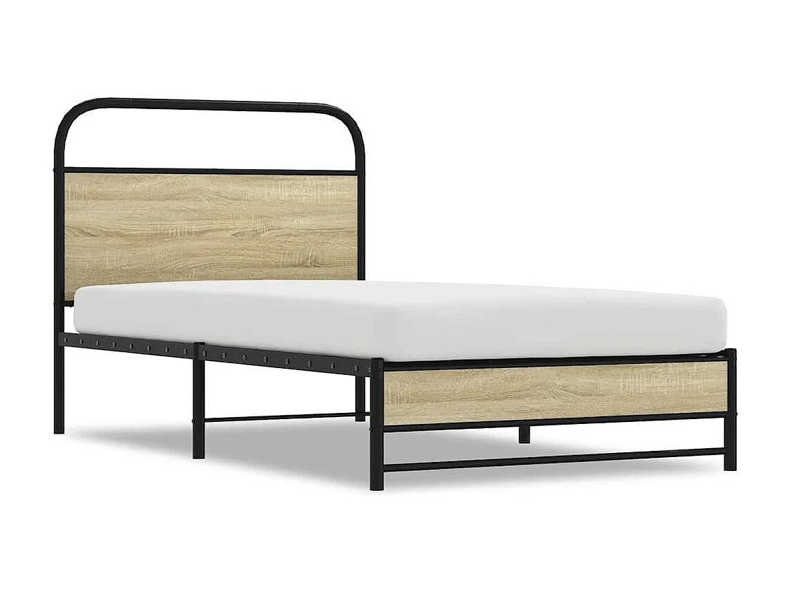 Lit simple | Lit adulte, enfant | Cadre de lit 90x200cm chêne sonoma bois ingénierie