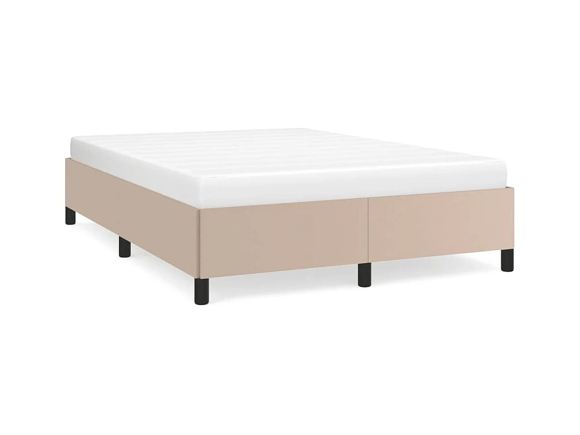 Lit double | Lit adulte | Cadre de lit cappuccino 140x190 cm similicuir