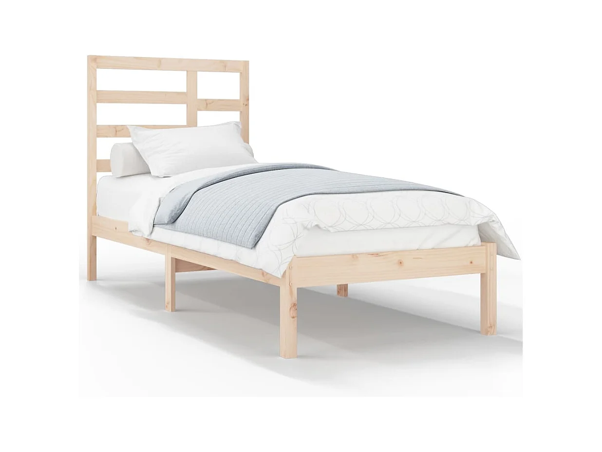 Lit simple | Lit adulte, enfant | Cadre de lit bois massif 90x190 cm