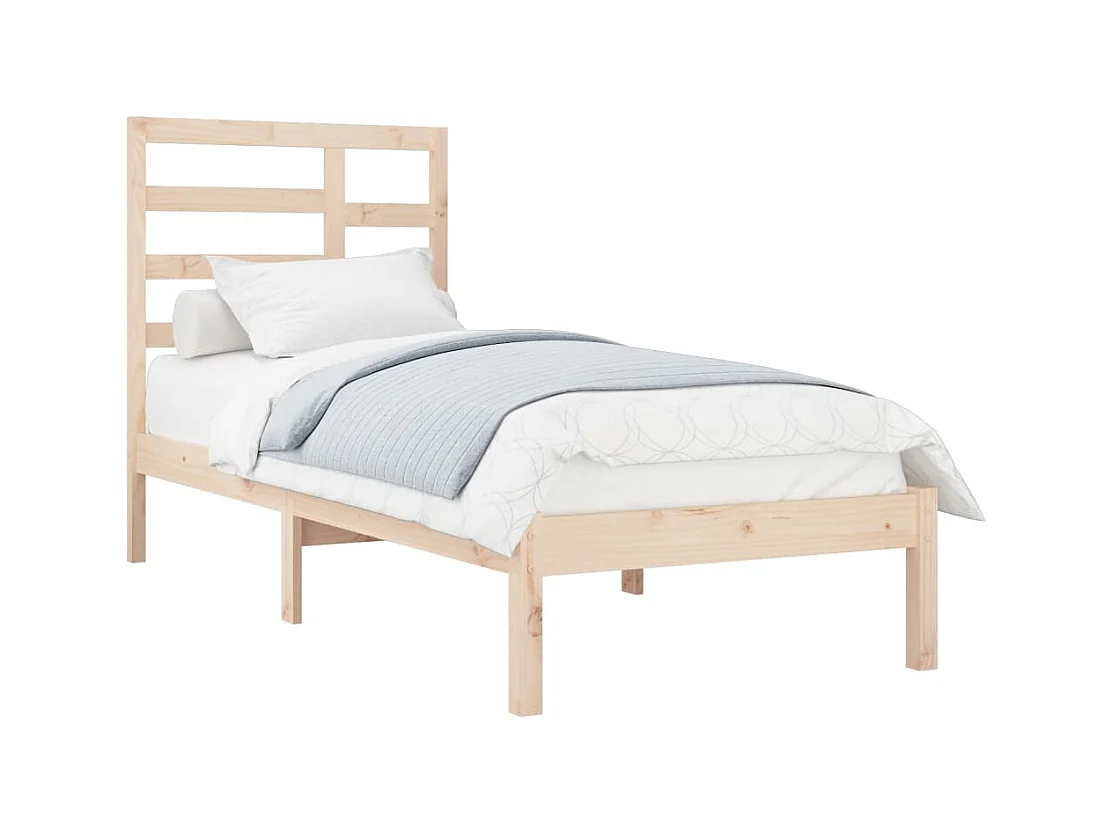 Lit simple | Lit adulte, enfant | Cadre de lit bois massif 90x190 cm