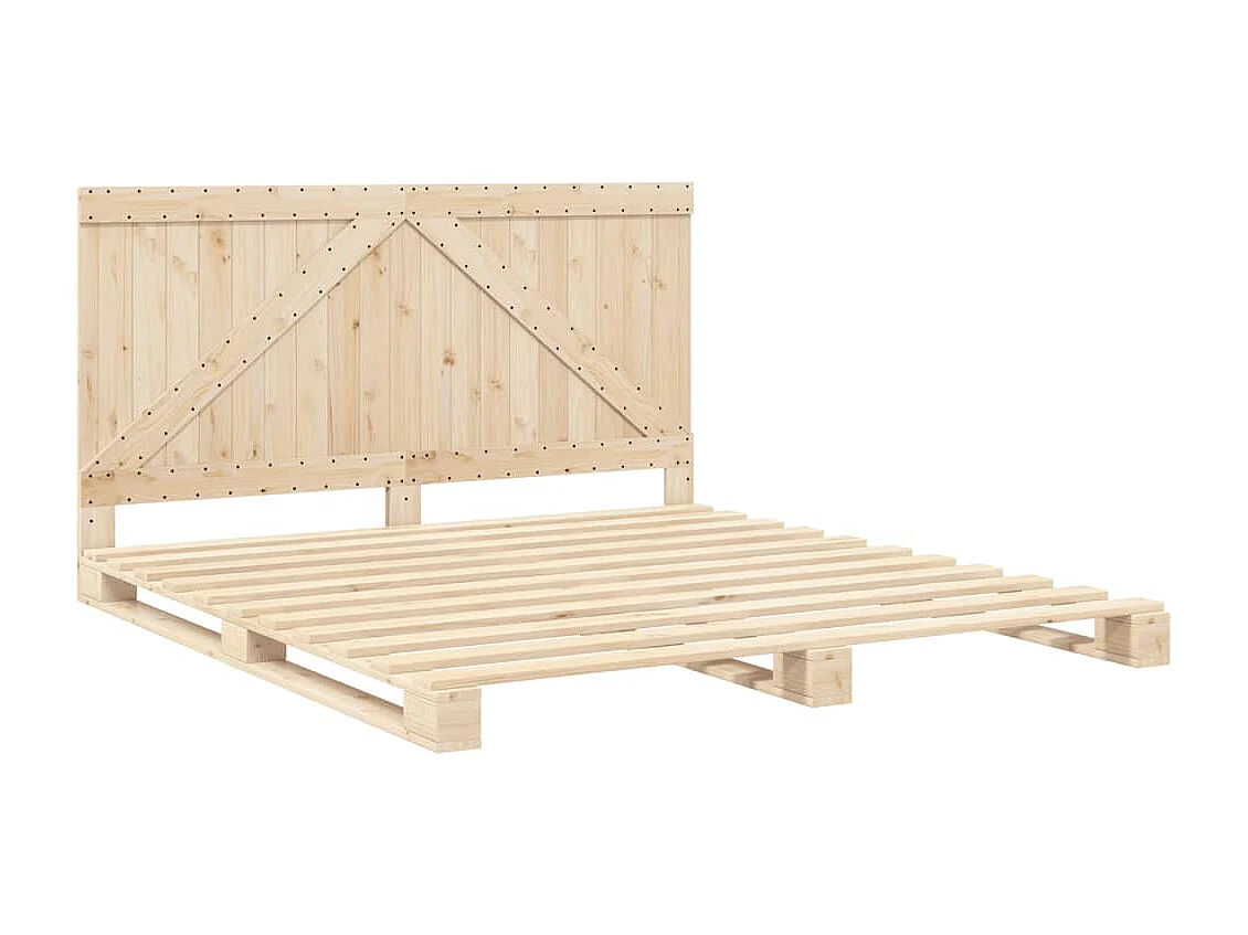 Lit double | Lit adulte | Cadre de lit avec tête de lit 200x200 cm