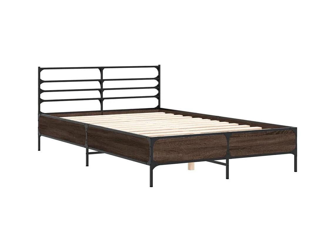 Lit double | Lit adulte | Cadre de lit chêne marron 140x190 cm