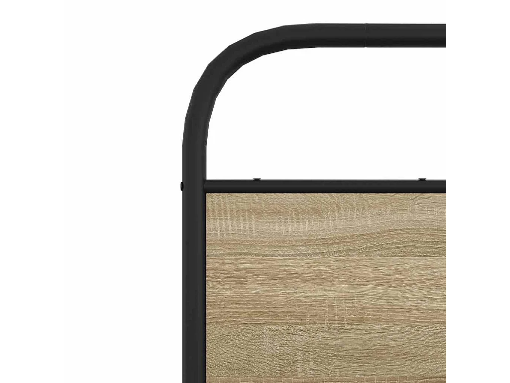 Letto per adulti | Letto matrimoniale | Giroletto senza Materasso Rovere Fumo 150x200 cm in Truciolato