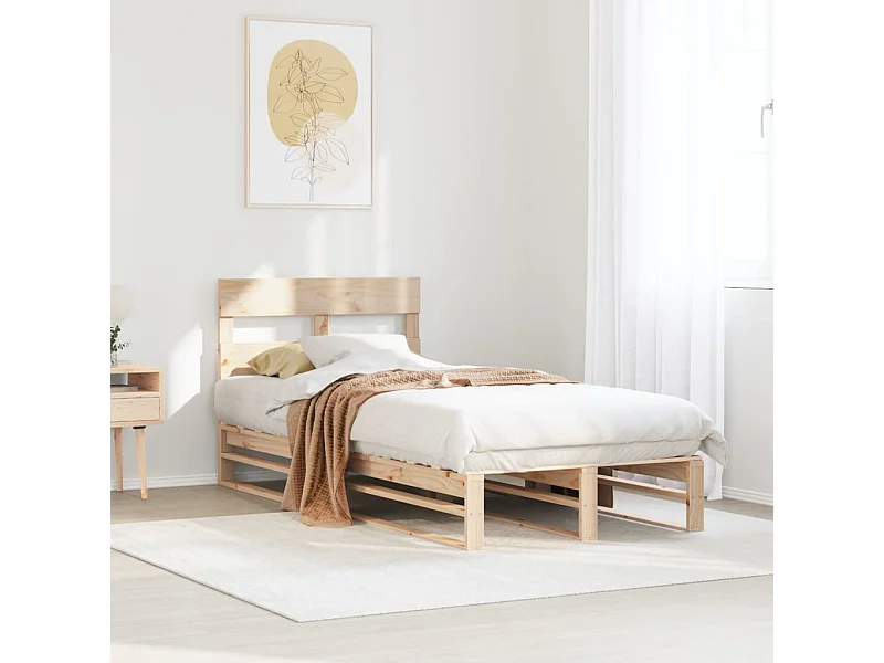 Lit simple | Lit adulte, enfant | Cadre de lit 75x190 cm bois de pin massif