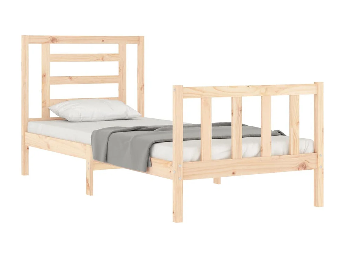 Lit simple | Lit adulte, enfant | Cadre de lit 90x200 cm bois de pin massif