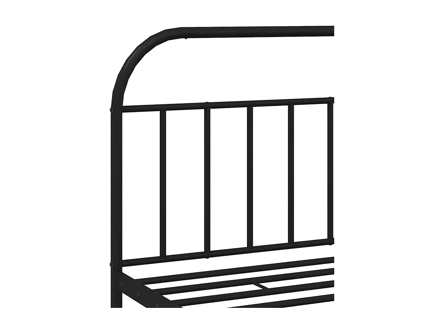 Lit double | Lit adulte | Cadre de lit métal avec tête de lit noir 193x203cm