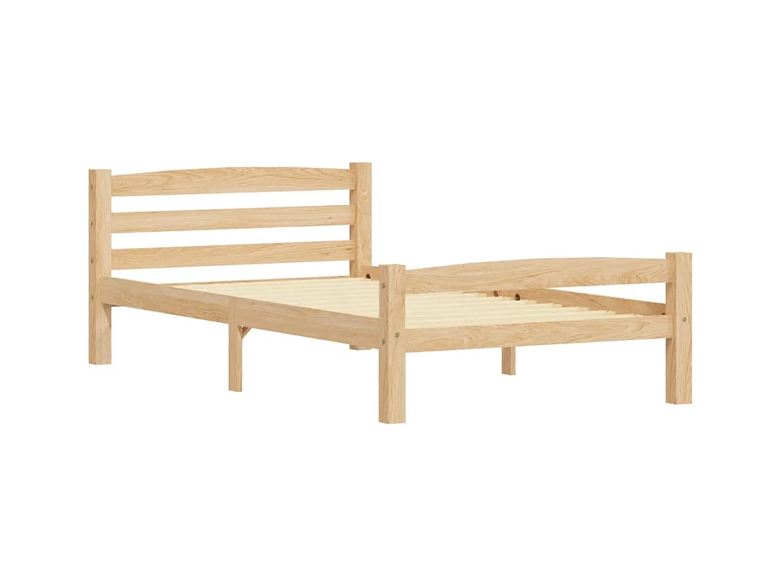 Lit simple | Lit adulte, enfant | Cadre de lit bois de pin massif 90x200 cm