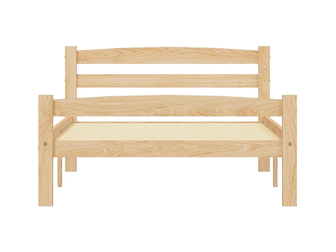 Lit simple | Lit adulte, enfant | Cadre de lit bois de pin massif 90x200 cm