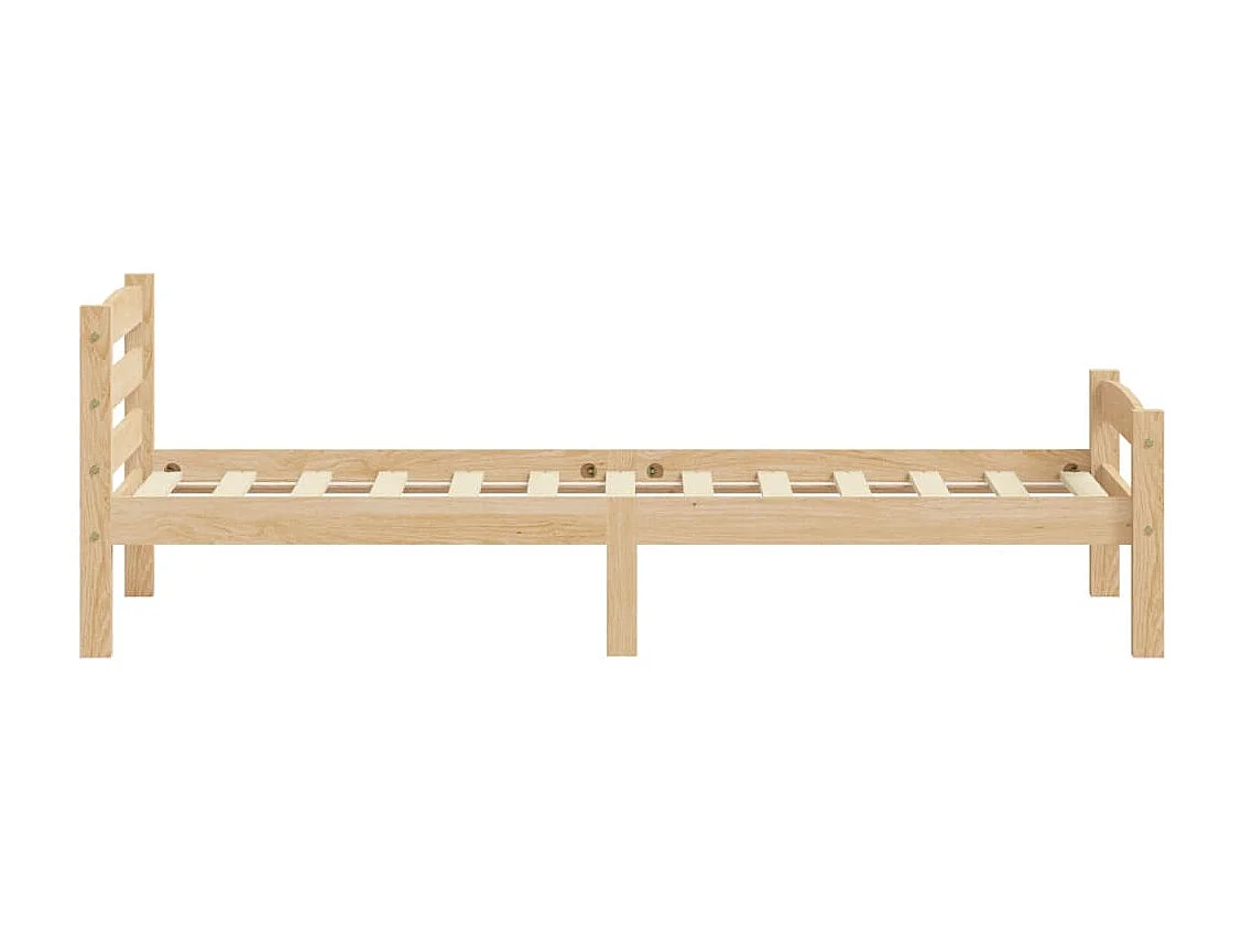 Lit simple | Lit adulte, enfant | Cadre de lit bois de pin massif 90x200 cm
