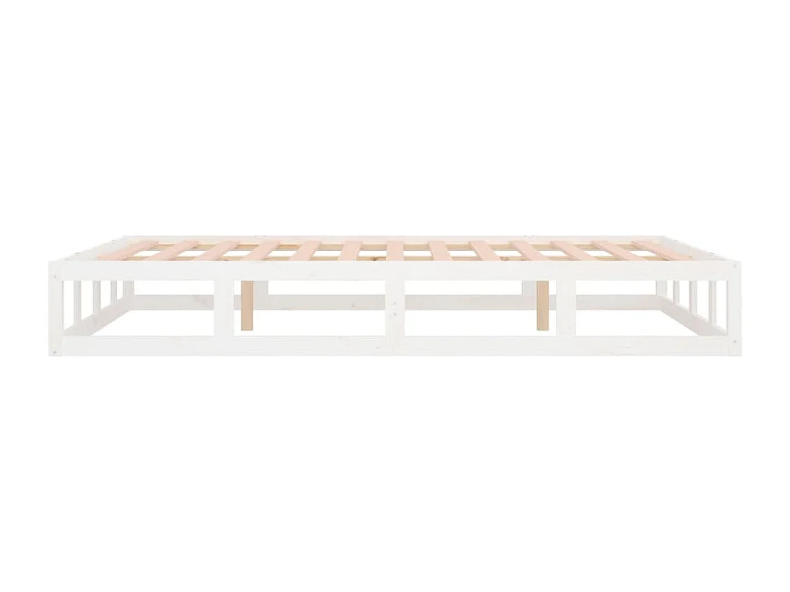 Lit simple | Lit adulte, enfant | Cadre de lit blanc 120x190 cm bois massif