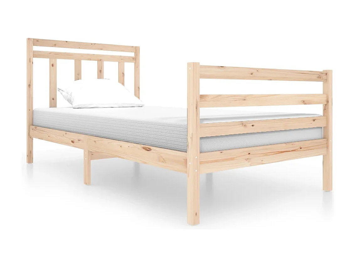 Lit simple | Lit adulte, enfant | Cadre de lit bois massif 100x200 cm