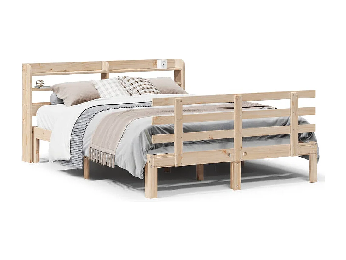 Lit simple | Lit adulte, enfant | Cadre de lit avec tête de lit 120x200 cm