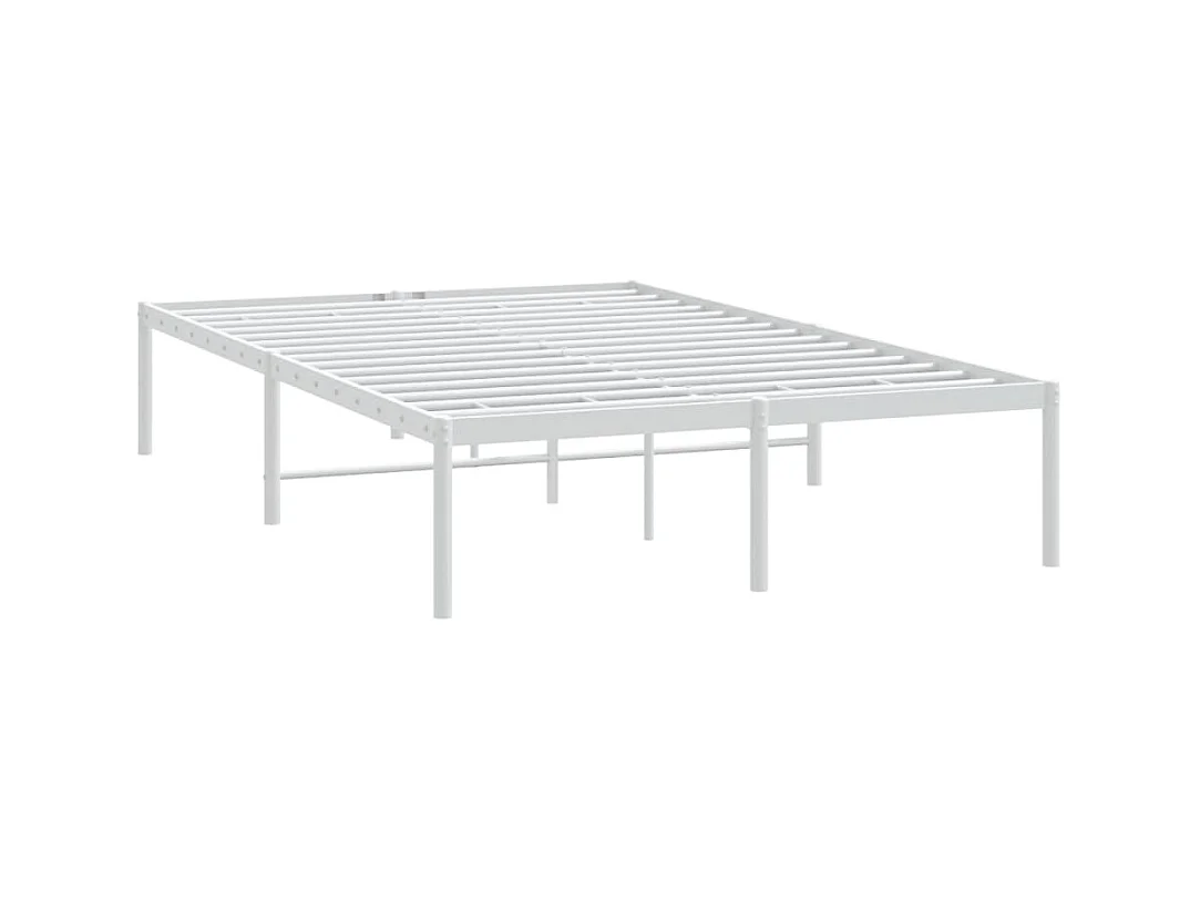 Lit simple | Lit adulte, enfant | Cadre de lit métal blanc 120x190 cm
