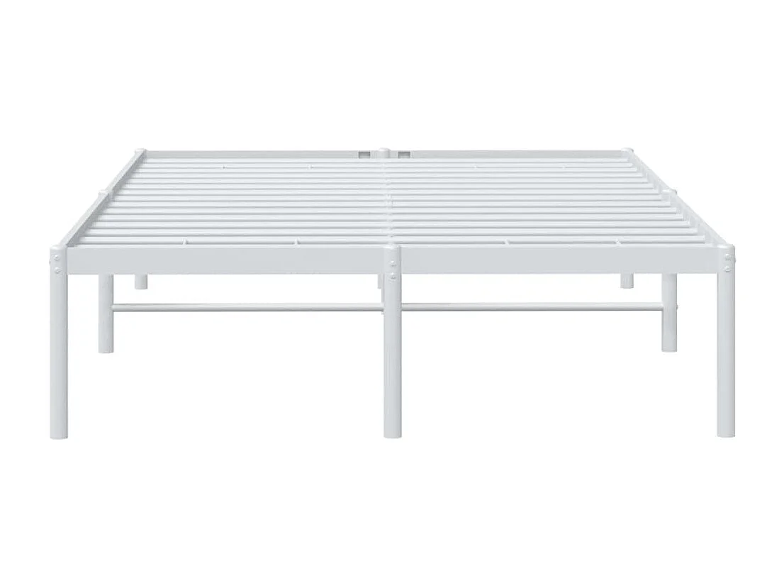 Lit simple | Lit adulte, enfant | Cadre de lit métal blanc 120x190 cm