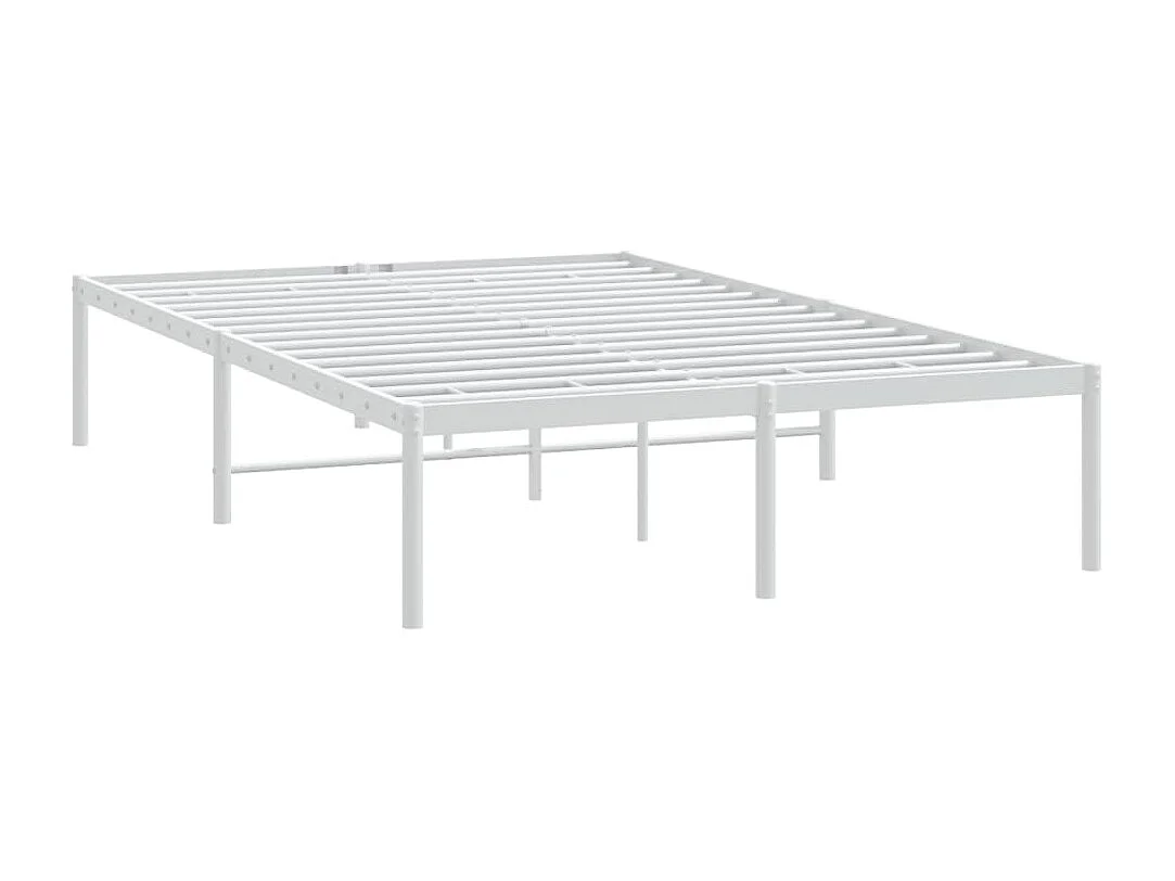 Lit simple | Lit adulte, enfant | Cadre de lit métal blanc 120x190 cm