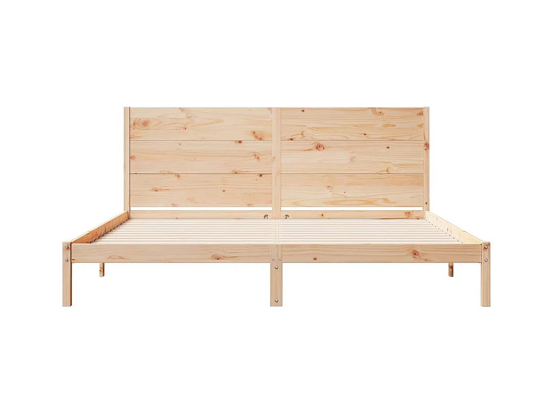 Lit double | Lit adulte | Cadre de lit extra long 200x220 cm bois massif