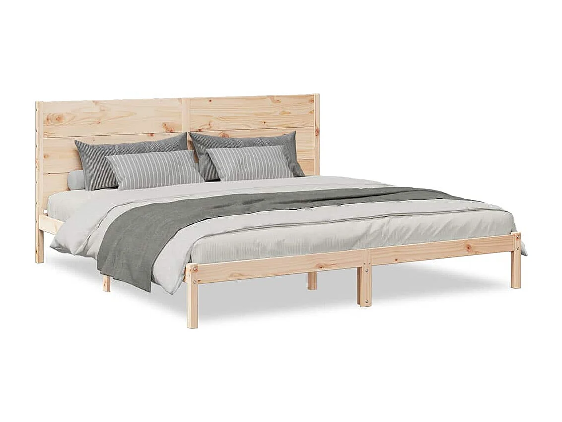 Lit double | Lit adulte | Cadre de lit extra long 200x220 cm bois massif