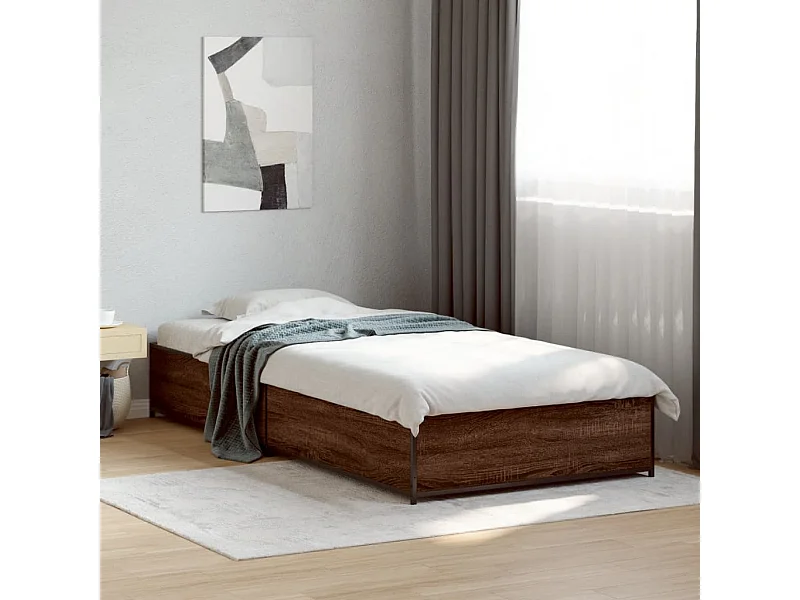 Lit simple | Lit adulte, enfant | Cadre de lit chêne marron 75x190 cm