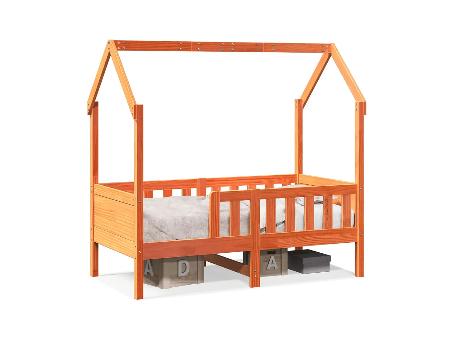 Lit simple | Lit enfant | Cadre de lit d'enfants forme de maison pin 80x160 cm