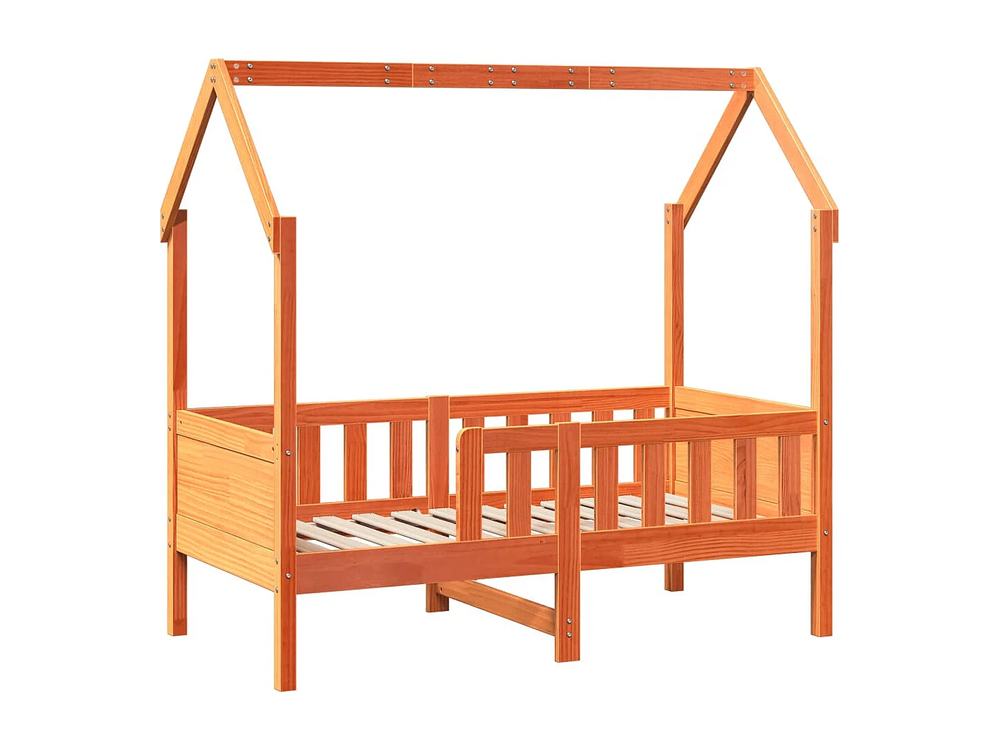 Lit simple | Lit enfant | Cadre de lit d'enfants forme de maison pin 80x160 cm