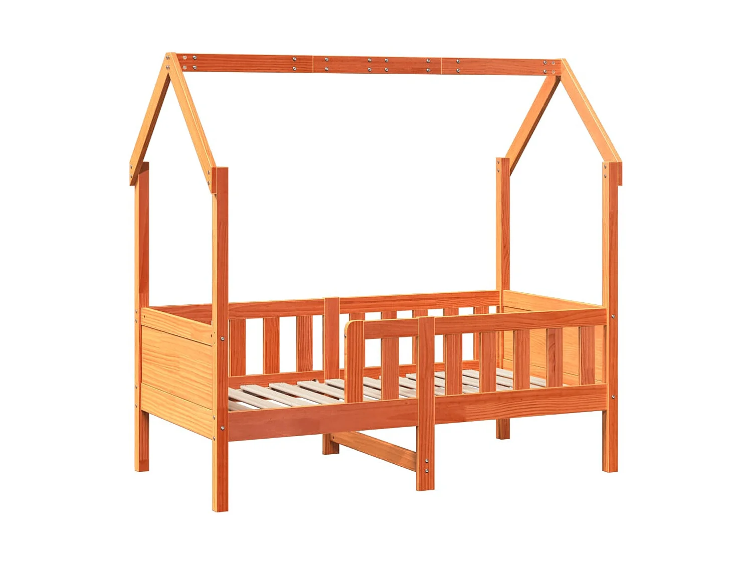 Lit simple | Lit enfant | Cadre de lit d'enfants forme de maison pin 80x160 cm