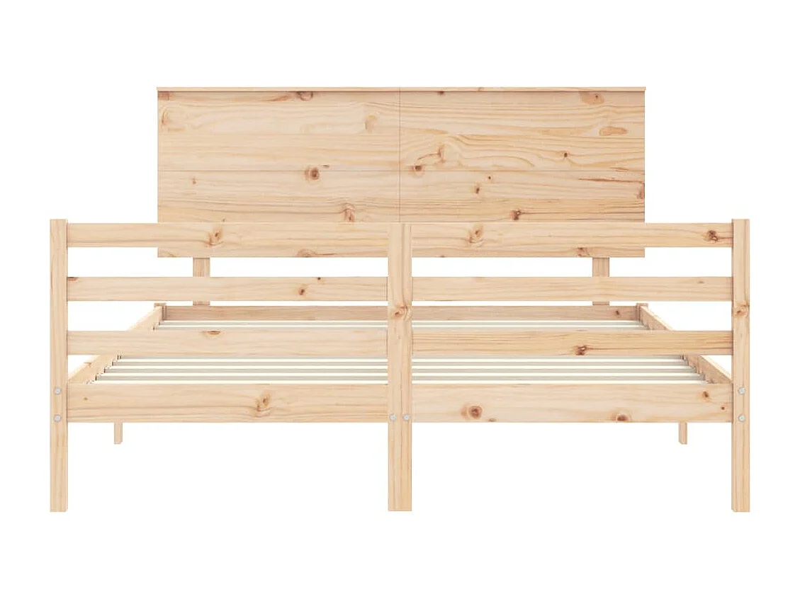 Lit double | Lit adulte | Cadre de lit bois massif 150x200 cm