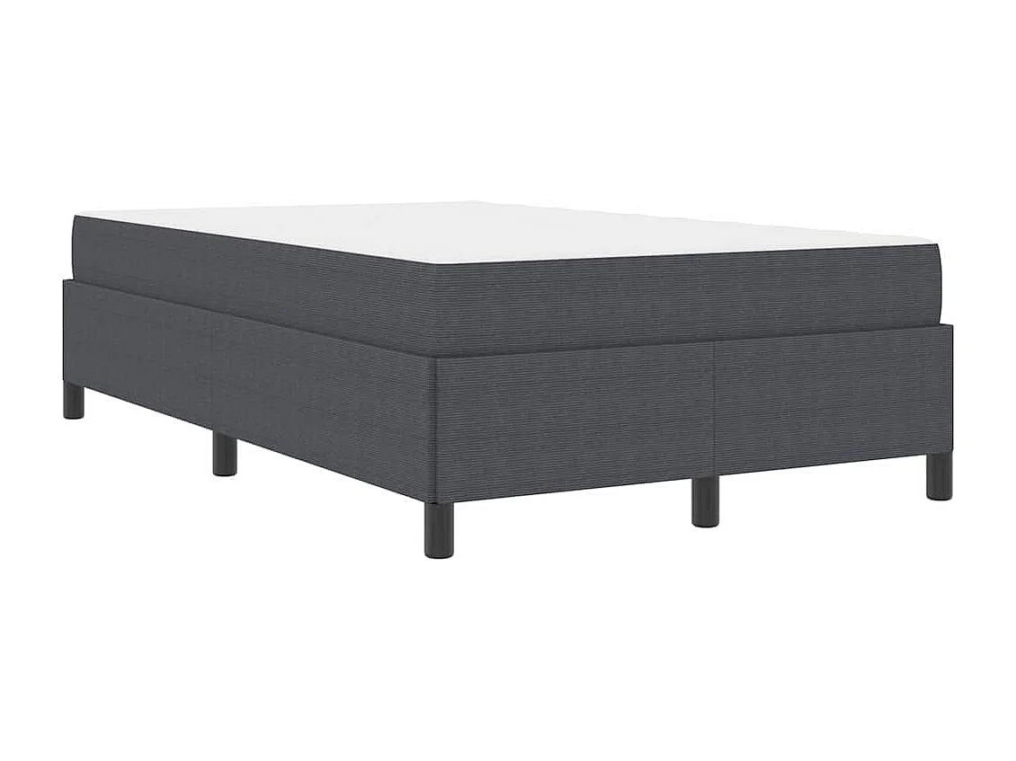 Lit simple | Lit adulte, enfant | Cadre de lit Gris foncé 120x200 cm Tissu en velours côtelé