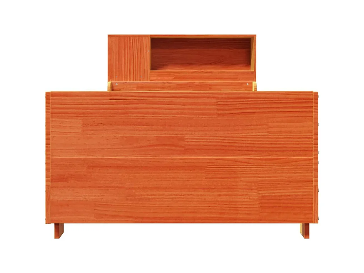 Letto per adulti | Letto singolo | Giroletto senza Materasso Marrone Cera 100x200 cm Legno di Pino