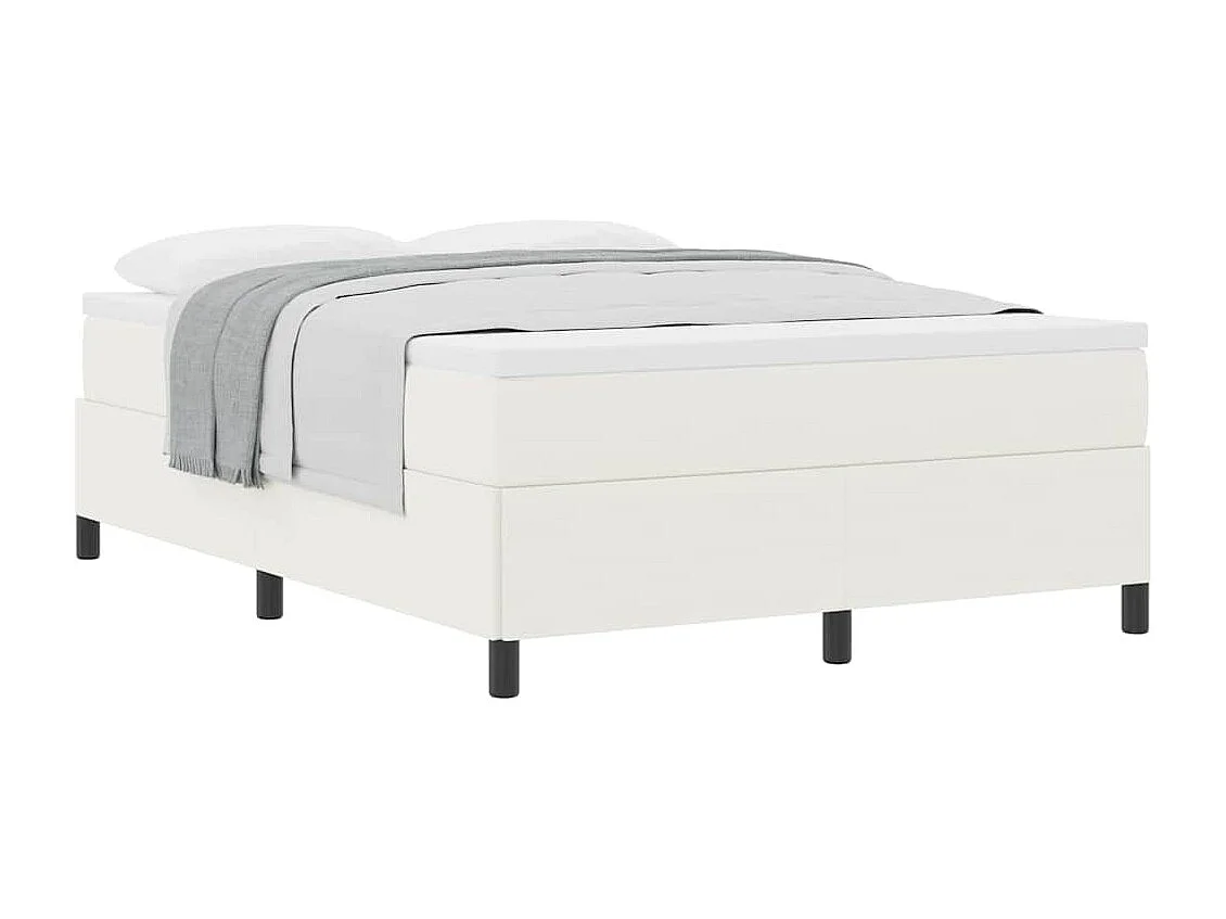 Lit double | Lit adulte | Cadre de lit Crème 140x190 cm Tissu en velours côtelé