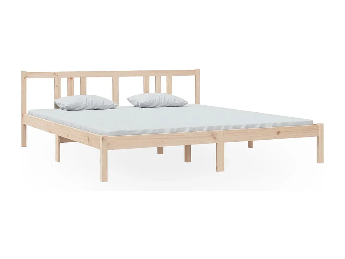 Letto per adulti | Letto matrimoniale | Giroletto in Legno Massello 180x200 cm Super King