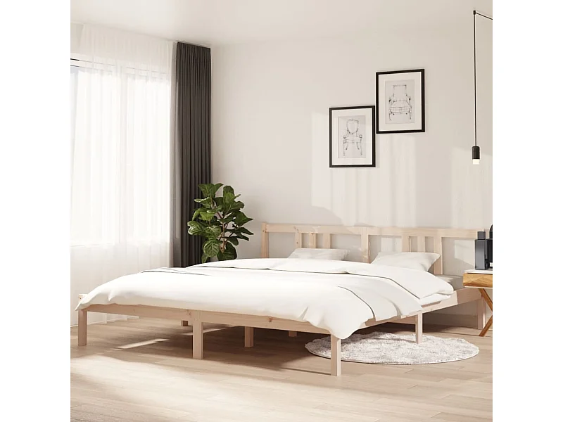 Letto per adulti | Letto matrimoniale | Giroletto in Legno Massello 180x200 cm Super King