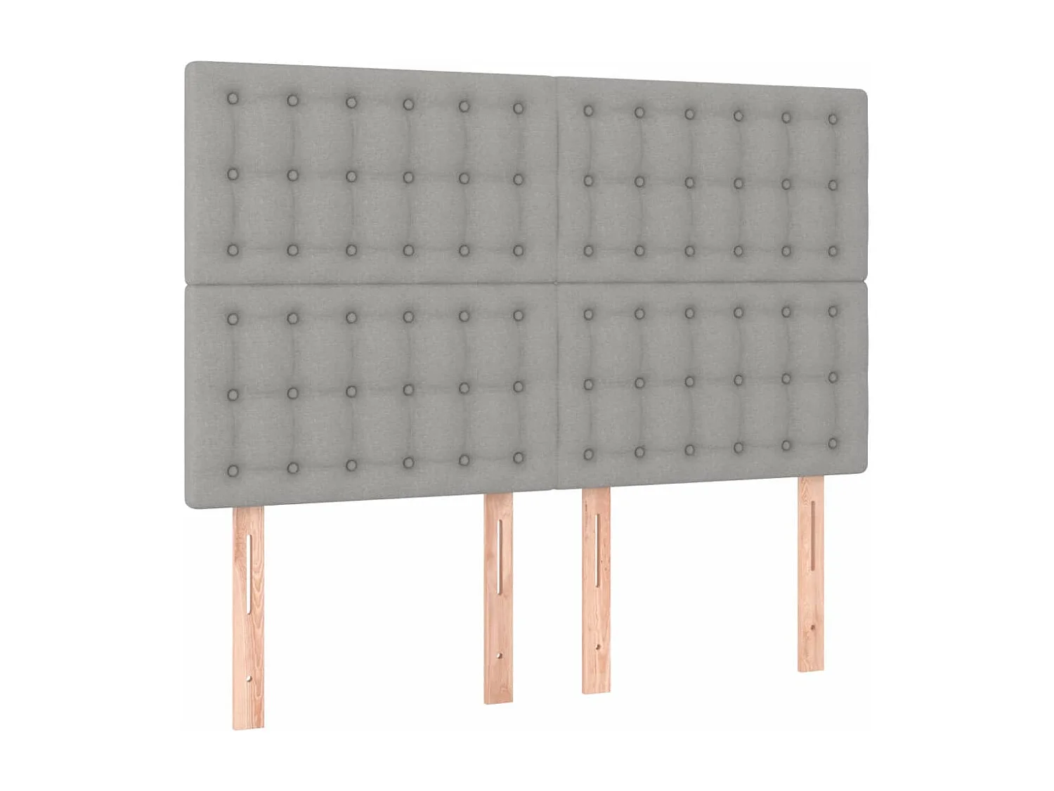 Lit double | Lit adulte | Cadre de lit gris clair 140x200 cm tissu