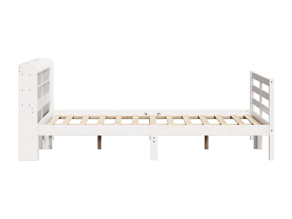 Lit double | Lit adulte | Cadre de lit avec tête de lit blanc 150x200 cm