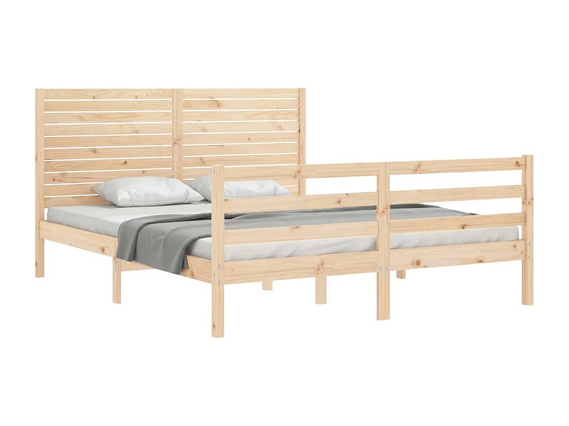 Lit double | Lit adulte | Cadre de lit bois massif 150x200 cm