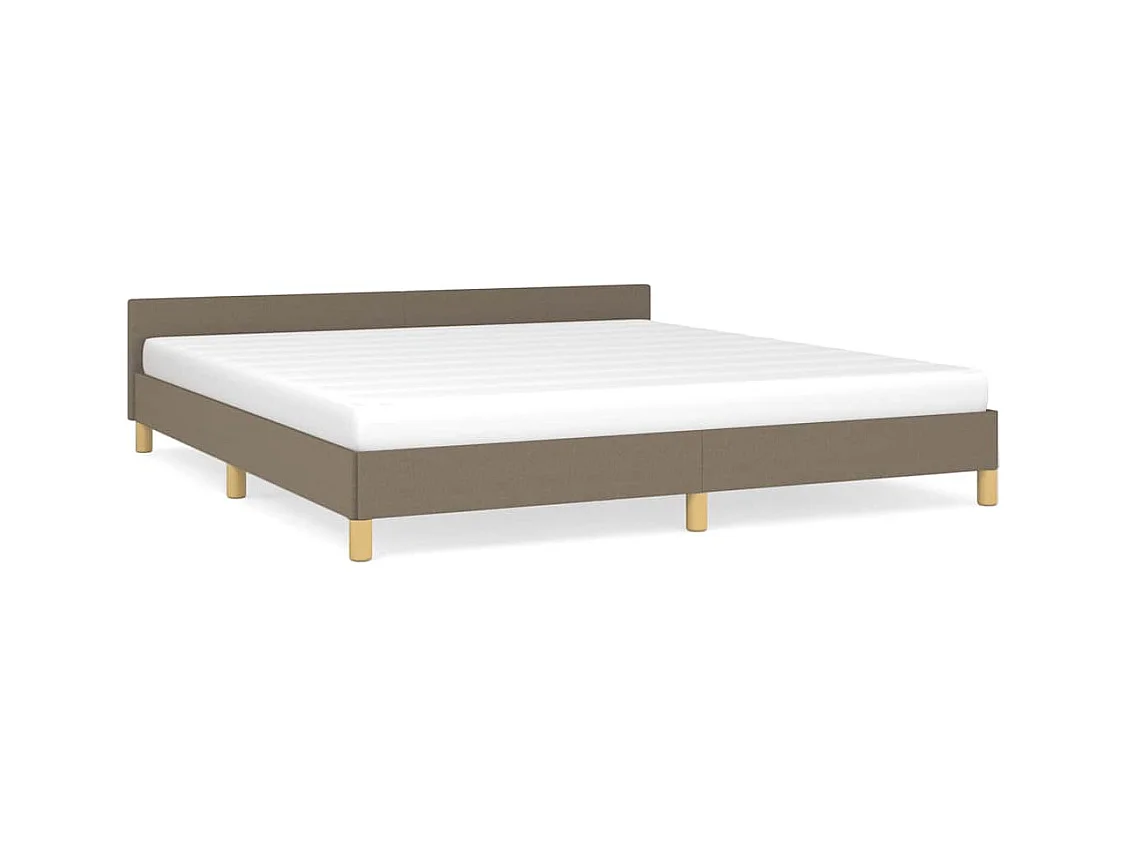 Lit double | Lit adulte | Cadre de lit taupe 160x200 cm tissu