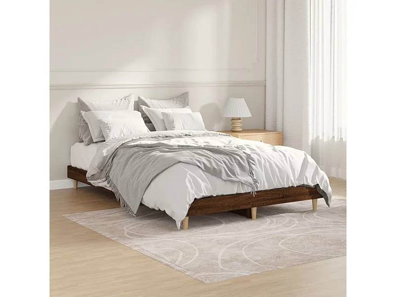 Lit simple | Lit adulte, enfant | Cadre de lit chêne marron 120x190 cm