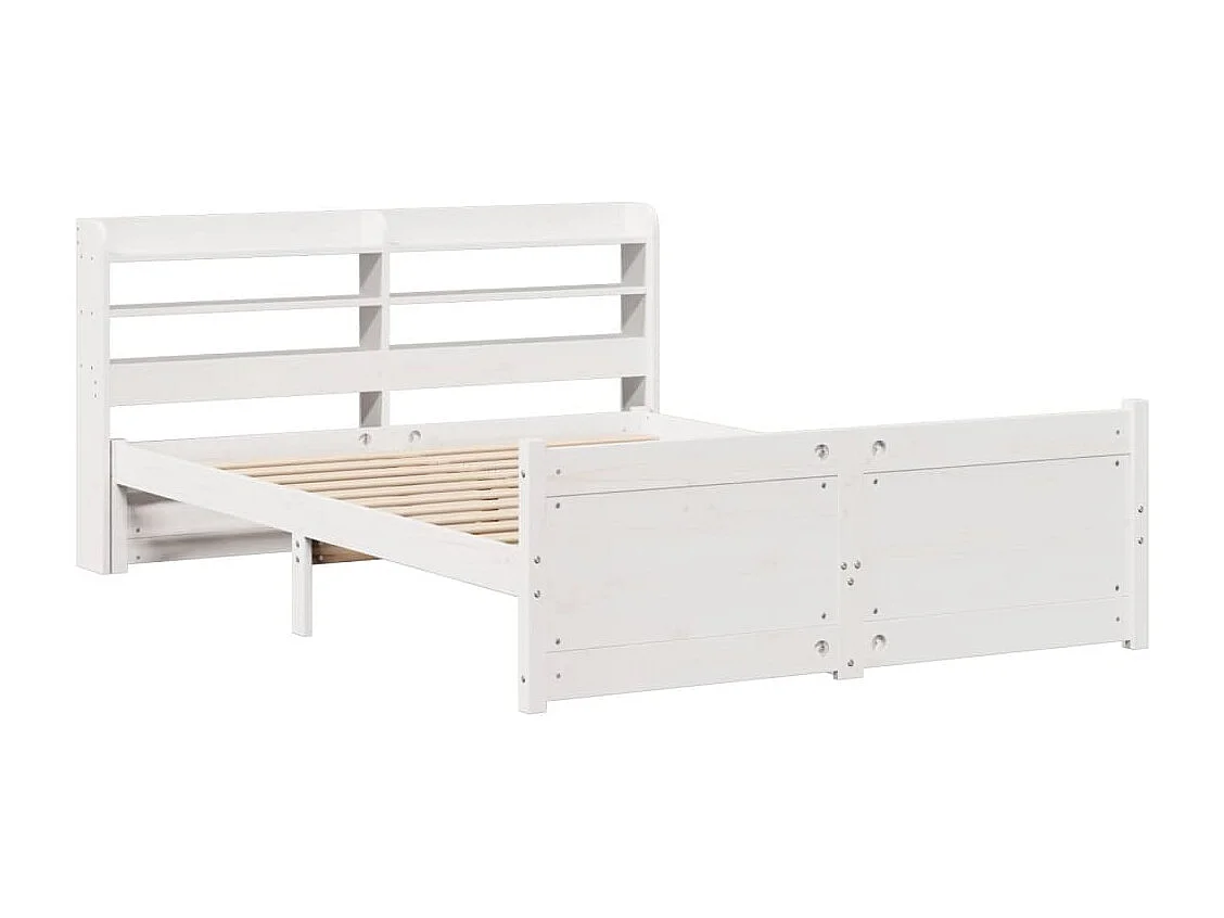 Letto per adulti | Letto matrimoniale | Giroletto con Testiera senza Materasso Bianco 140x190 cm