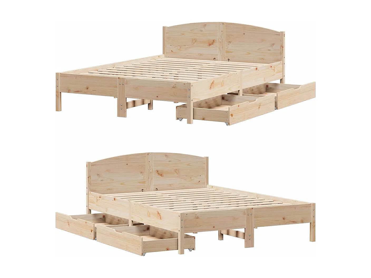 Lit simple | Lit adulte, enfant | Cadre de lit 120x200 cm bois de pin massif