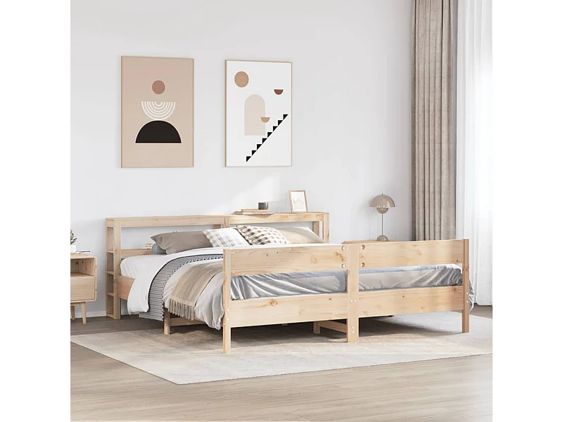 Lit double | Lit adulte | Cadre de lit 200x200 cm bois massif de pin