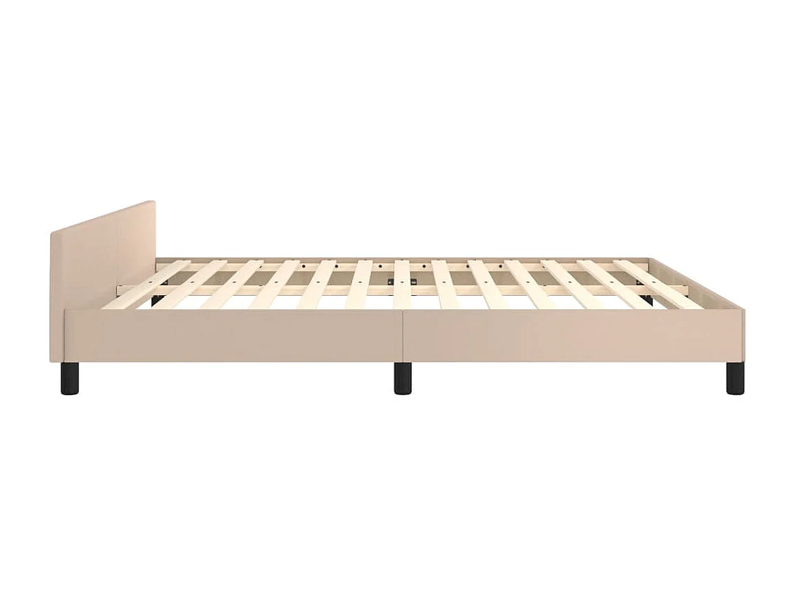 Lit double | Lit adulte | Cadre de lit cappuccino 160x200 cm similicuir