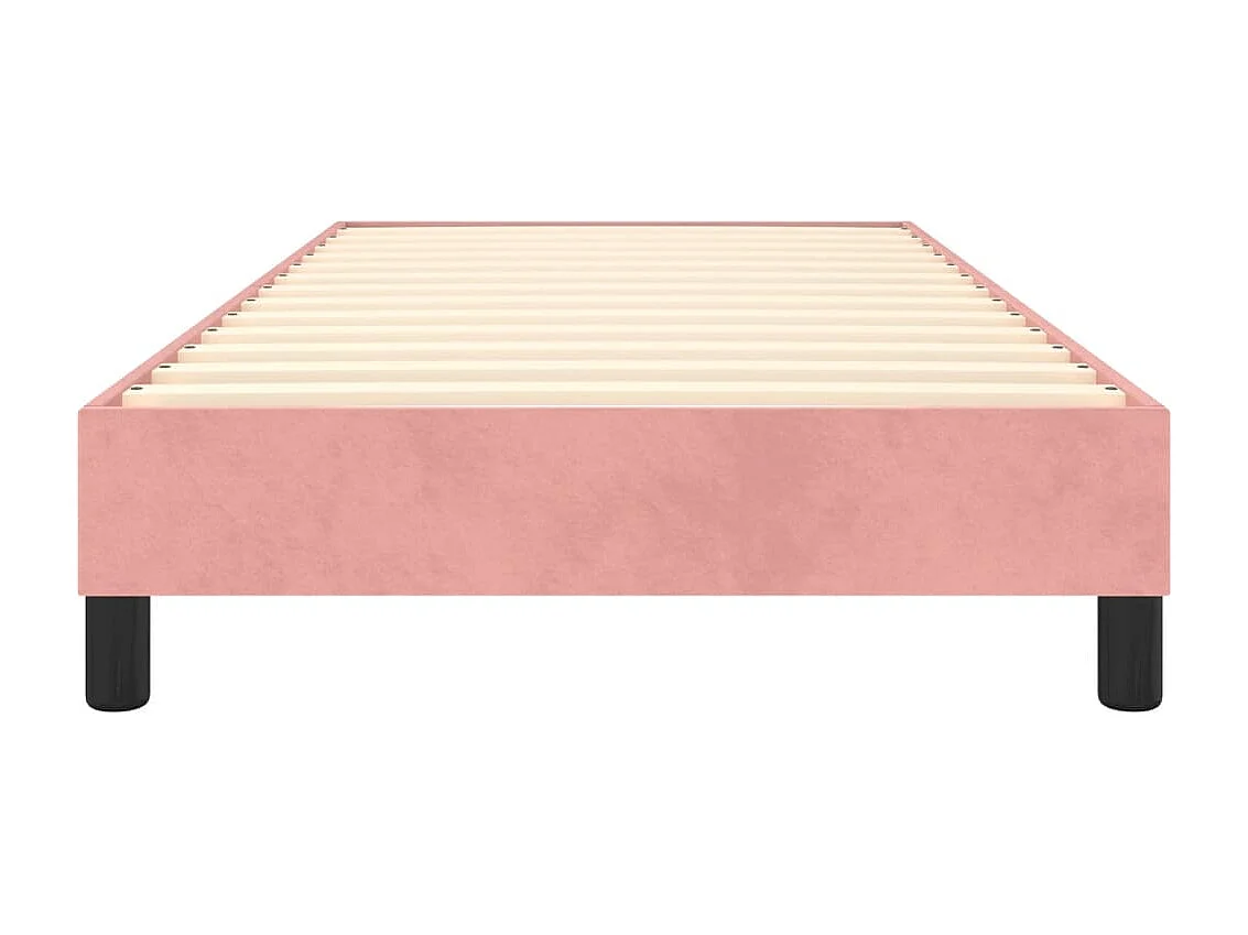 Lit simple | Lit adulte, enfant | Cadre de lit rose 90x190 cm velours