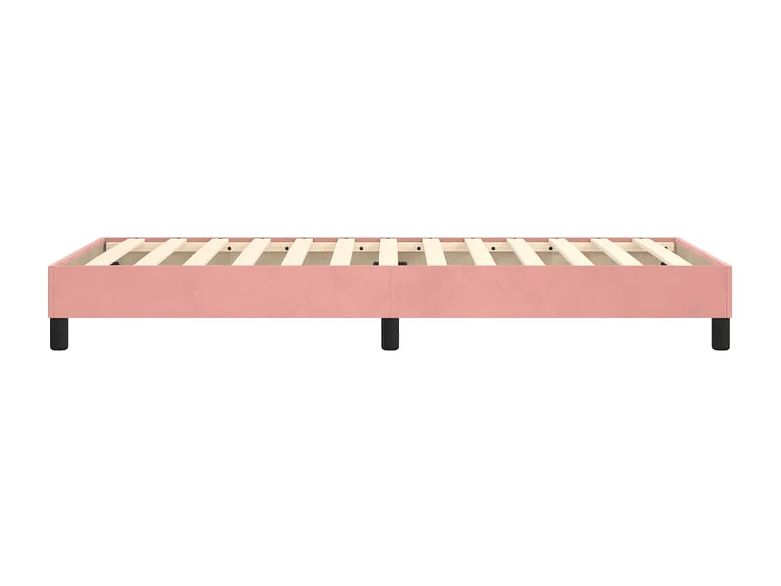 Lit simple | Lit adulte, enfant | Cadre de lit rose 90x190 cm velours