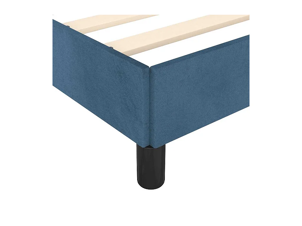 Lit simple | Lit adulte, enfant | Cadre de lit bleu foncé 80x200 cm velours