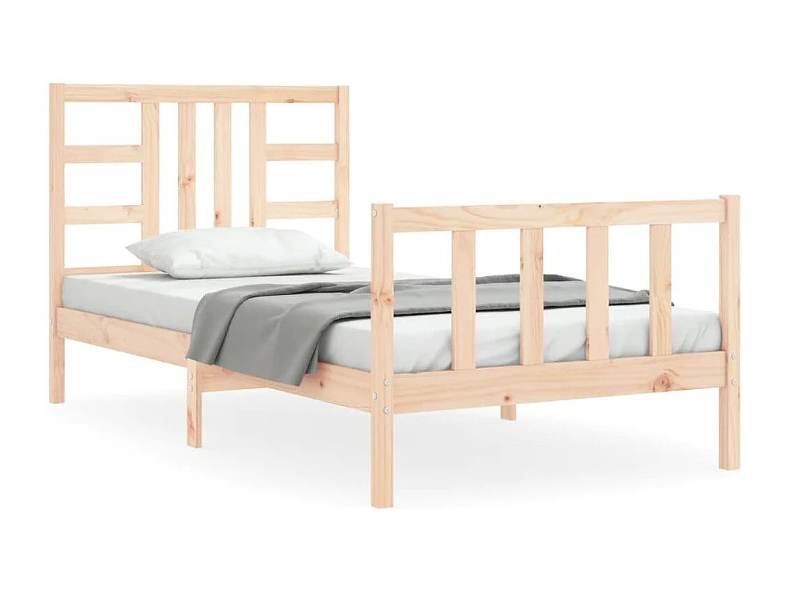Lit simple | Lit adulte, enfant | Cadre de lit 90x200 cm bois de pin massif