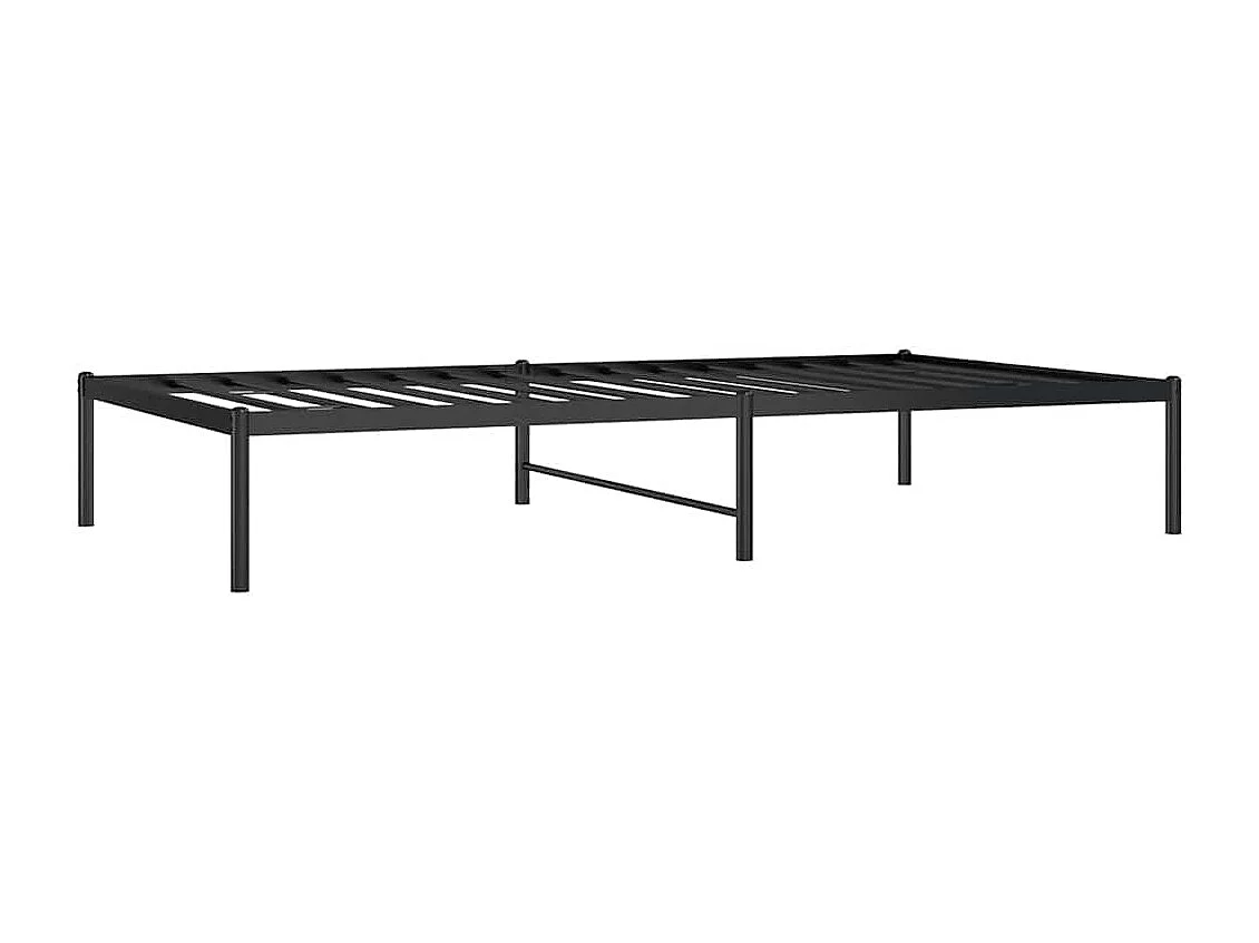 Lit simple | Lit adulte, enfant | Cadre de lit métal noir 100x190 cm