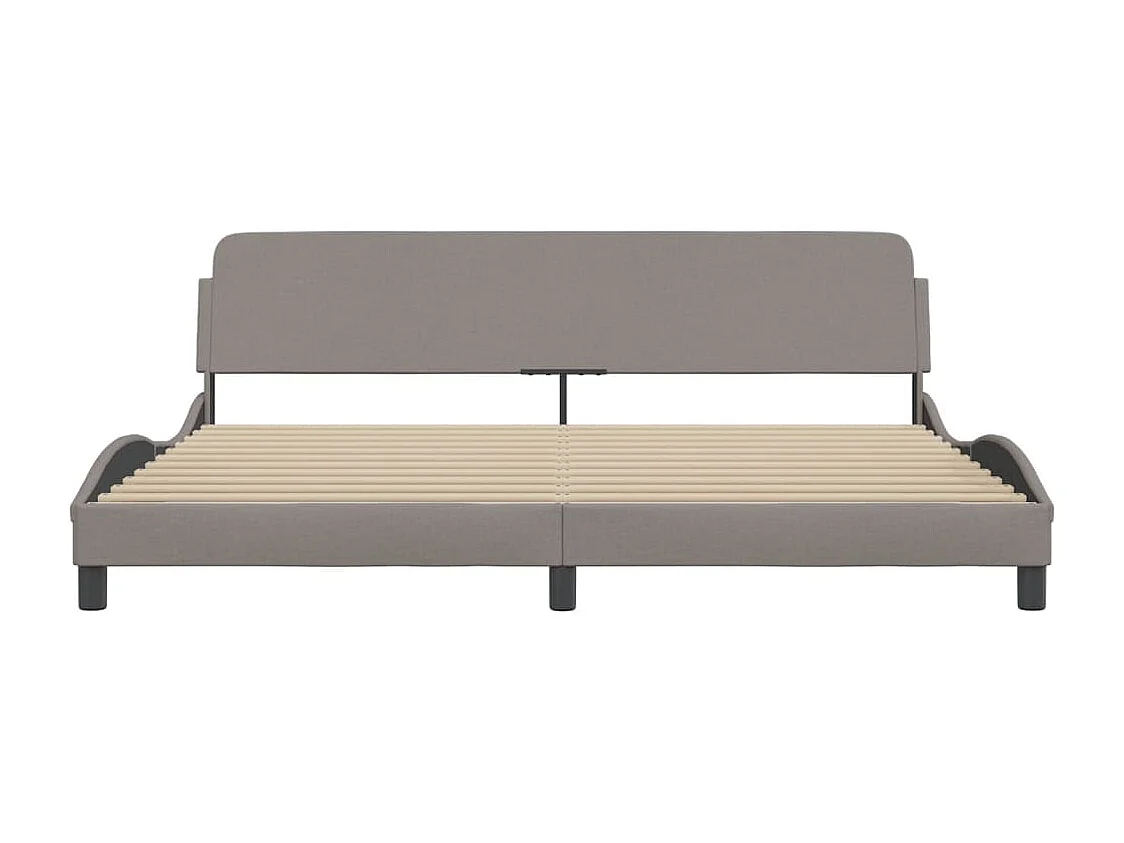 Lit double | Lit adulte | Cadre de lit taupe 200x200 cm tissu