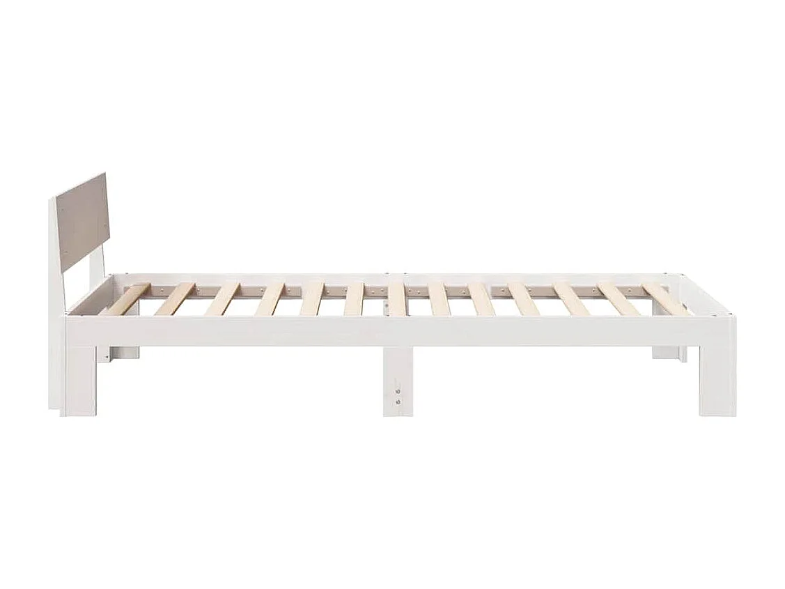Lit simple | Lit adulte, enfant | Cadre de lit Blanc 100x200 cm Bois de pin massif